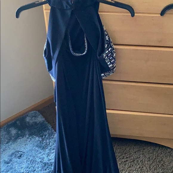 Two piece navy blue prom dress - Picture 2 of 2